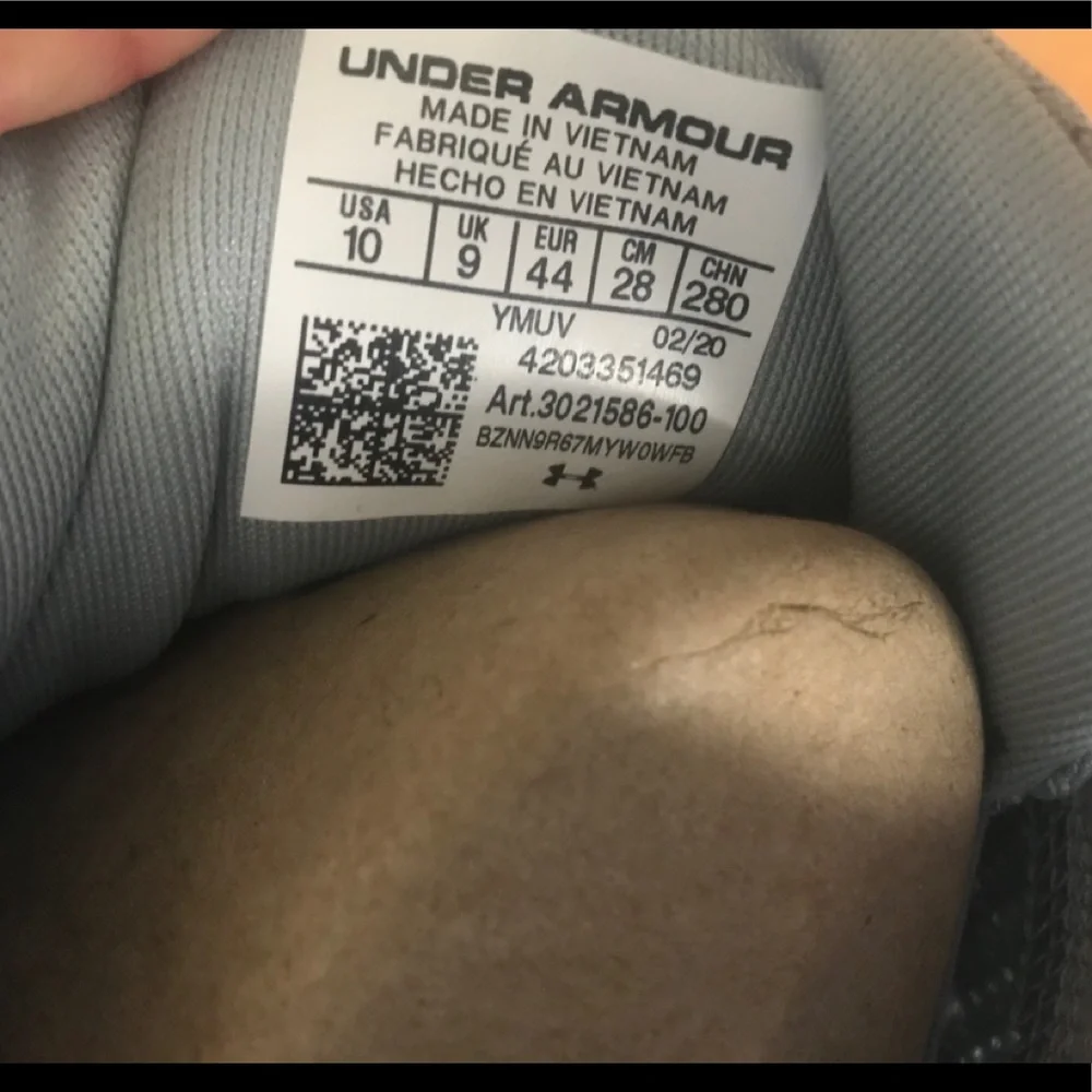 UNDER ARMOUR UA HOVR Sonic 2 Grey Running Shoe 10